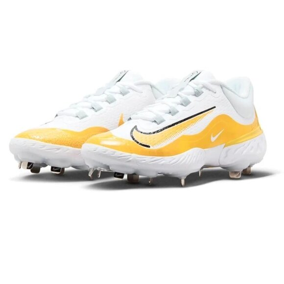 Nike Mens Alpha Huarache Elite 4 Metal Baseball Cleats DR6851-100 Yellow Size 7 - Picture 1 of 10